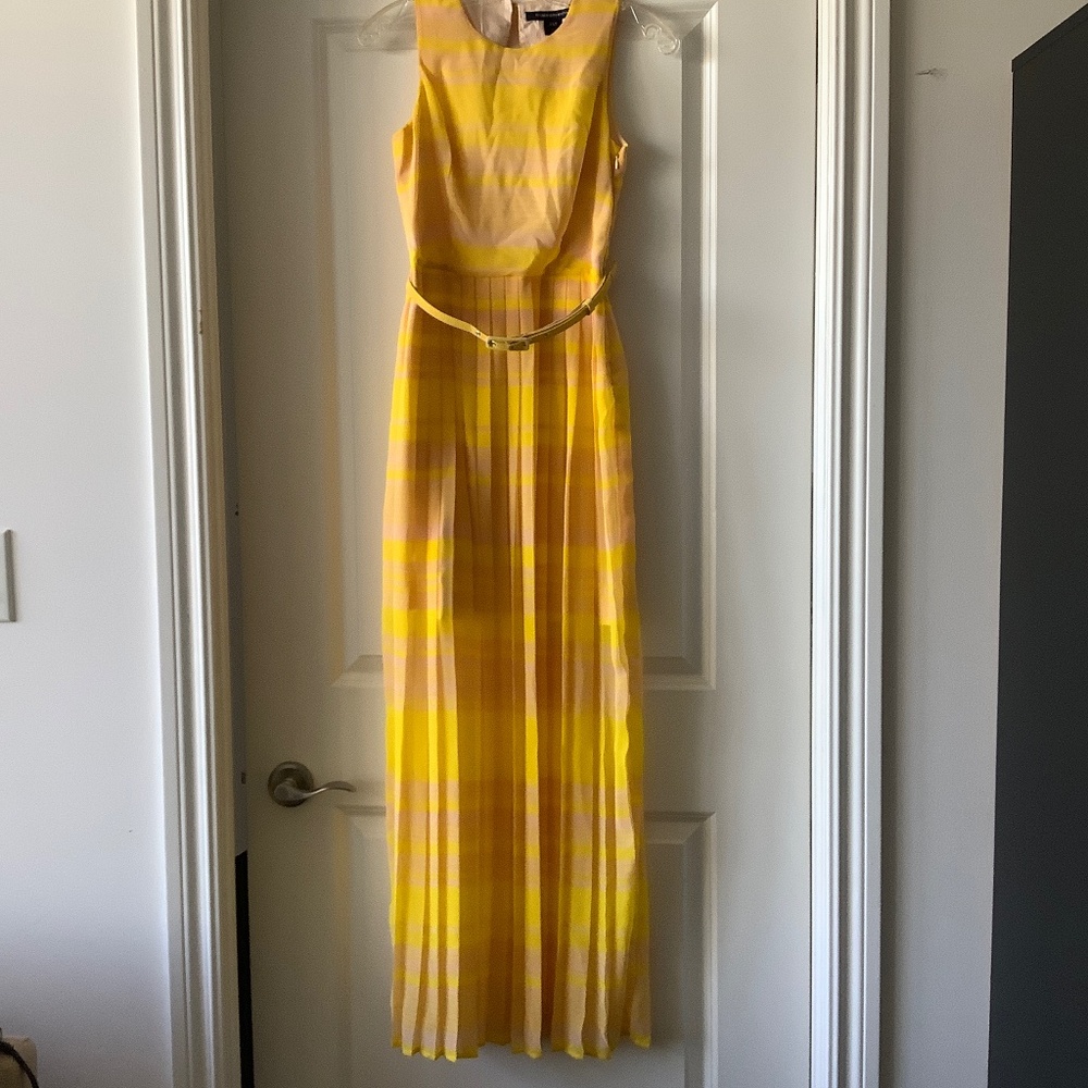 French Connection printed plaid midi dress